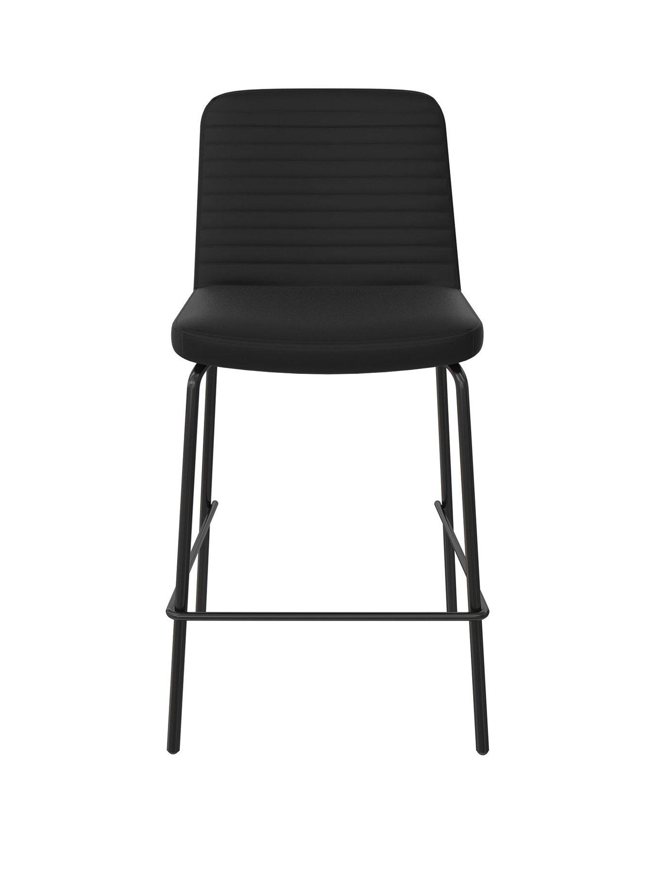 Image 3 of 6 of Dorel Home Corey Counter Stool Black Faux Leather