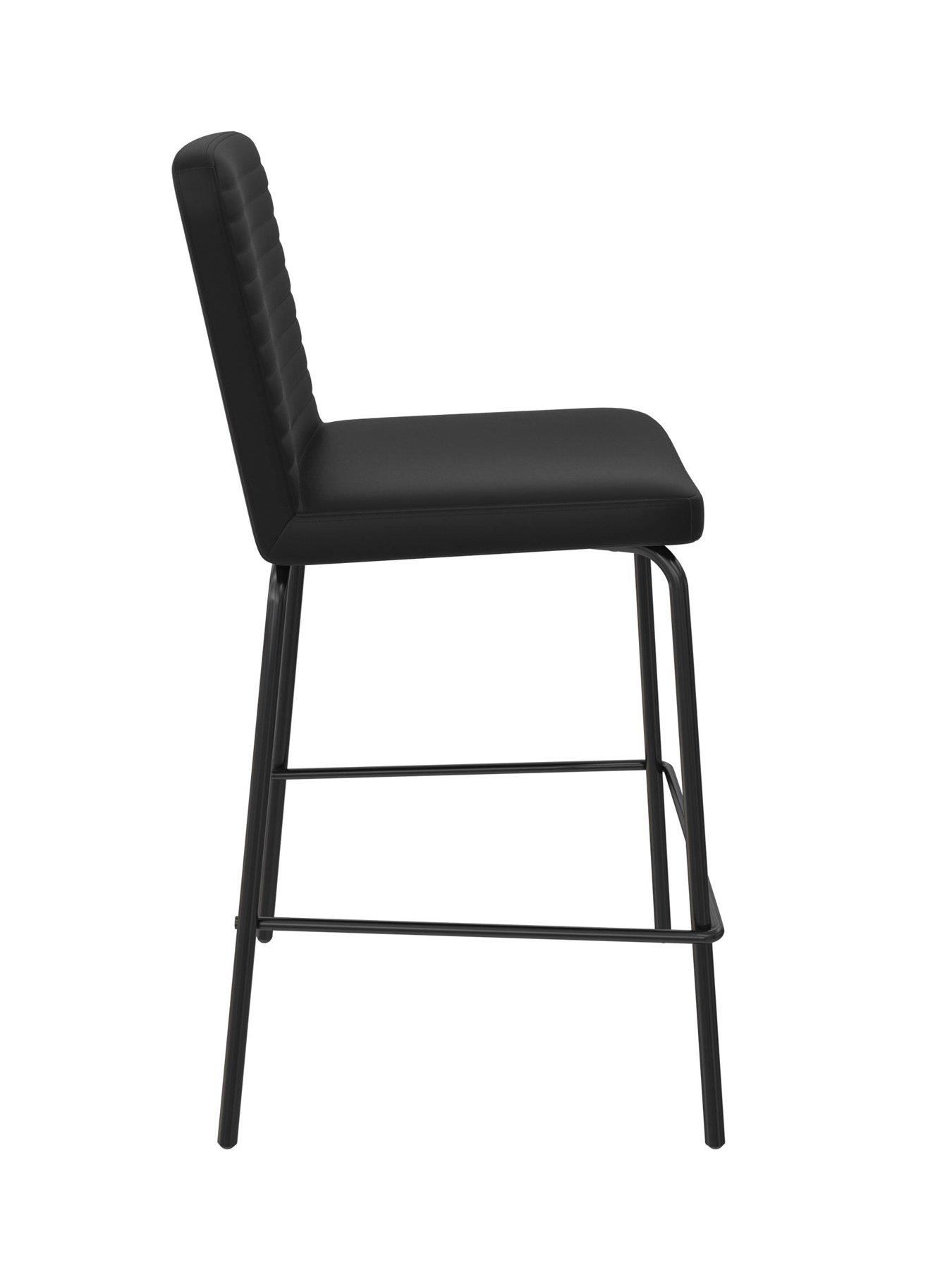 Image 4 of 6 of Dorel Home Corey Counter Stool Black Faux Leather
