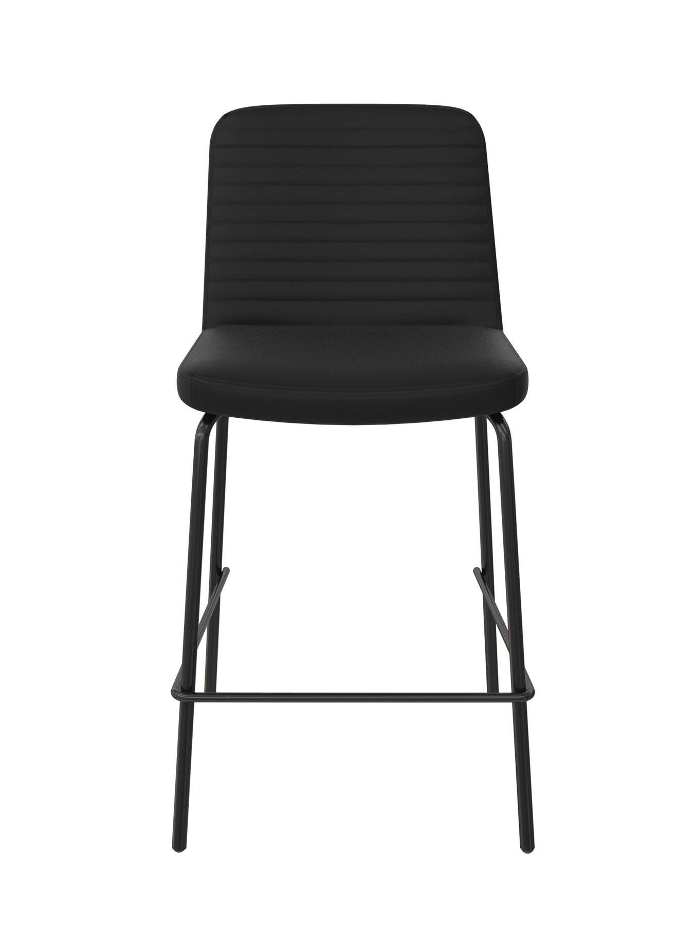 Image 5 of 6 of Dorel Home Corey Counter Stool Black Faux Leather