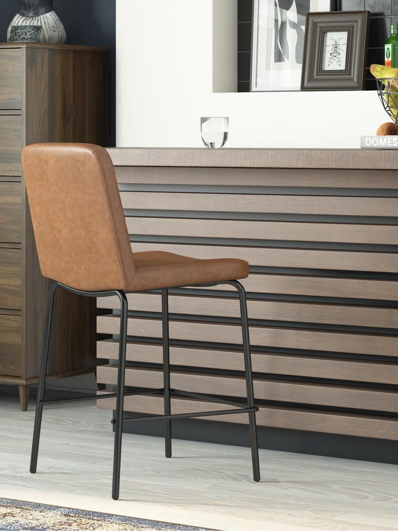 Corey Counter Stool Camel Faux Leather