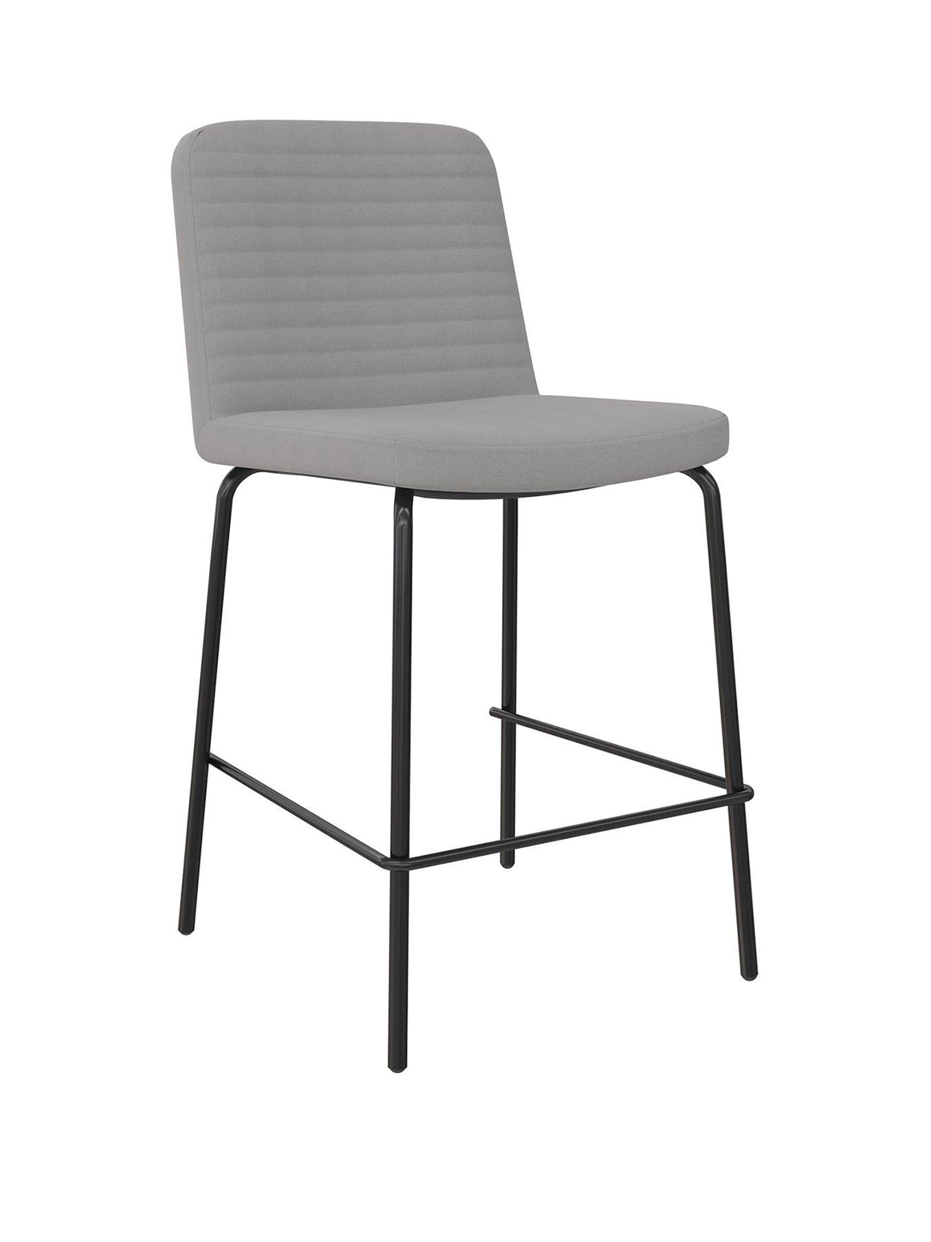 Product photograph of Queer Eye Corey Counter Stool - Grey from very.co.uk