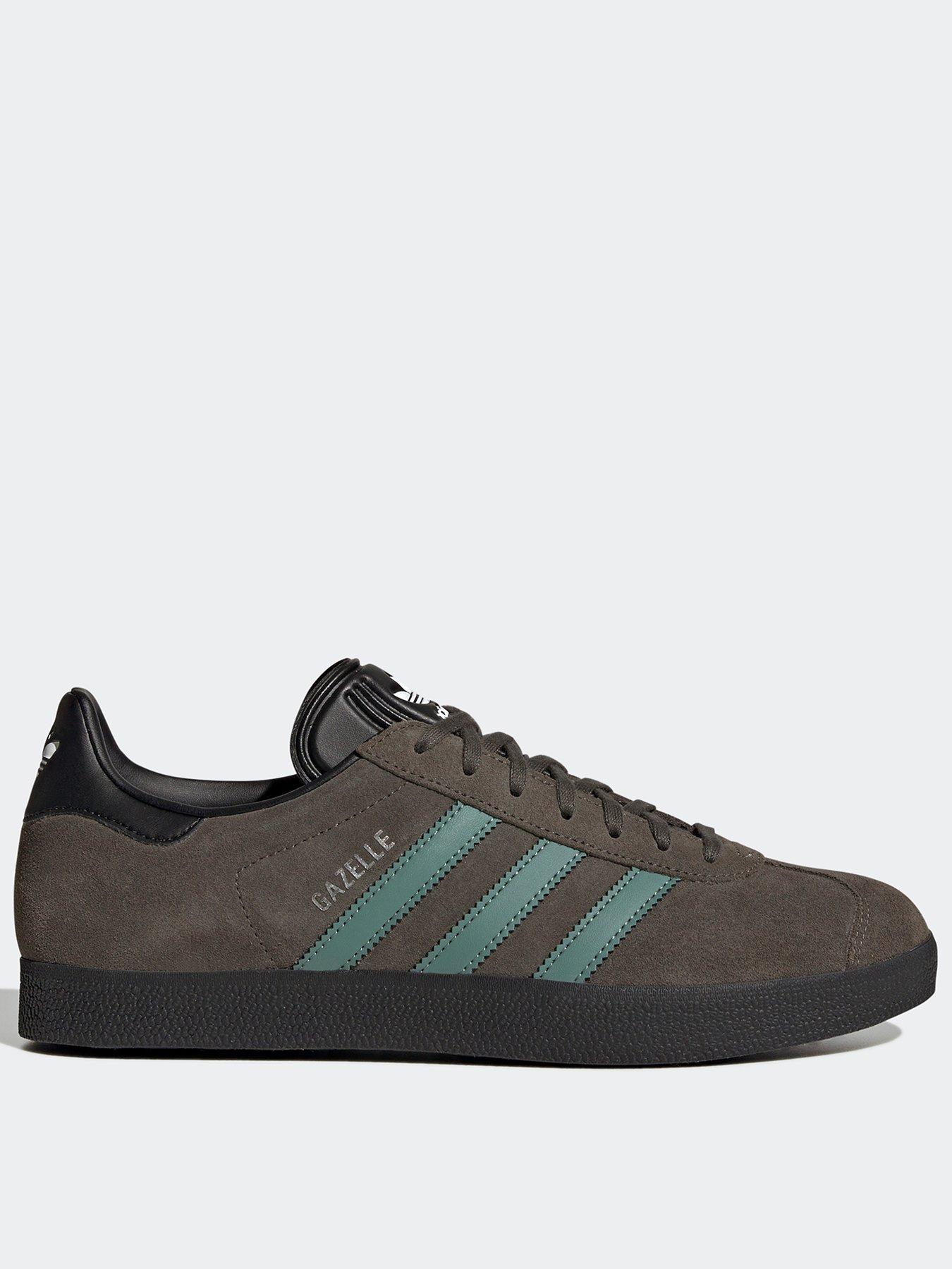 adidas Originals Gazelle - Grey/Black/Blue | very.co.uk