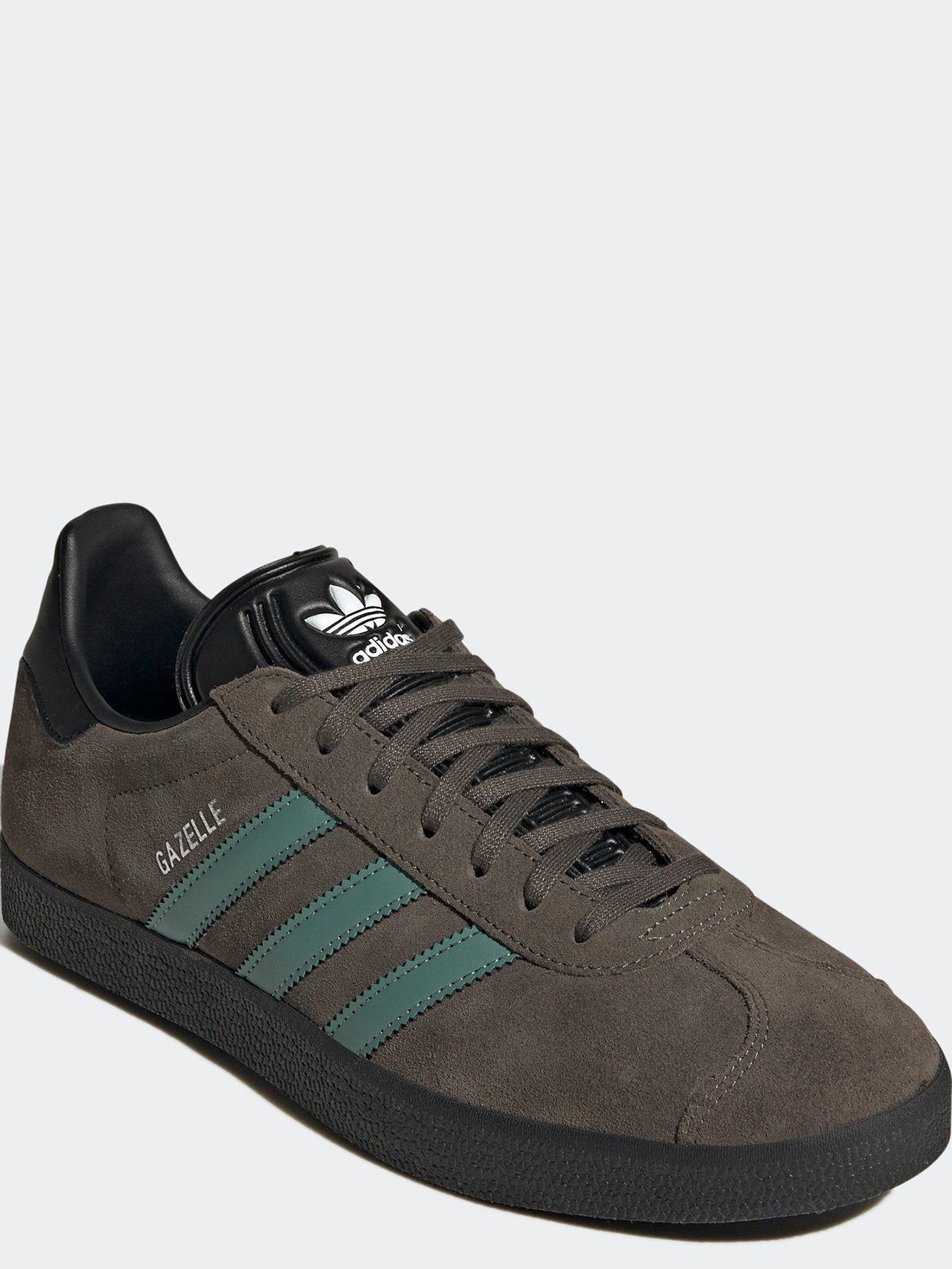 adidas Originals Gazelle - Grey/Black/Blue | very.co.uk
