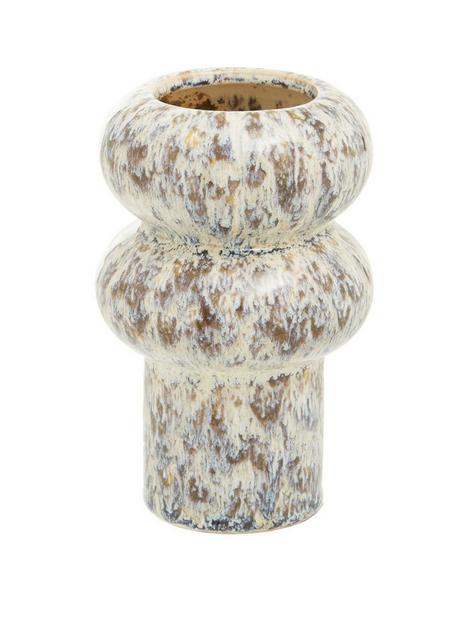 premier-housewares-shai-beige-speckled-stoneware-vase