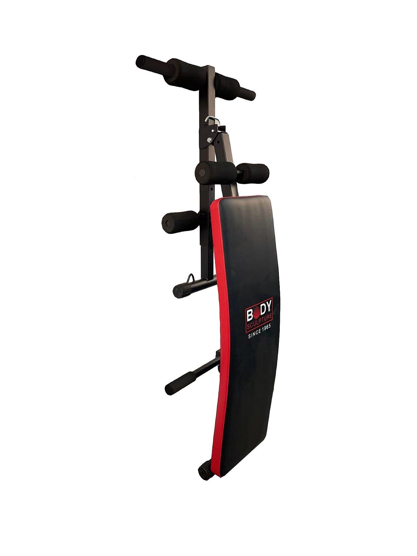 Body Sculpture BSB510 Abdominal Sit-Up Bench, Adjustable Incline, Foldable, Padded, Push Up Bars