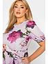  image of yours-clothing-pink-floral-puff-sleeve-dress