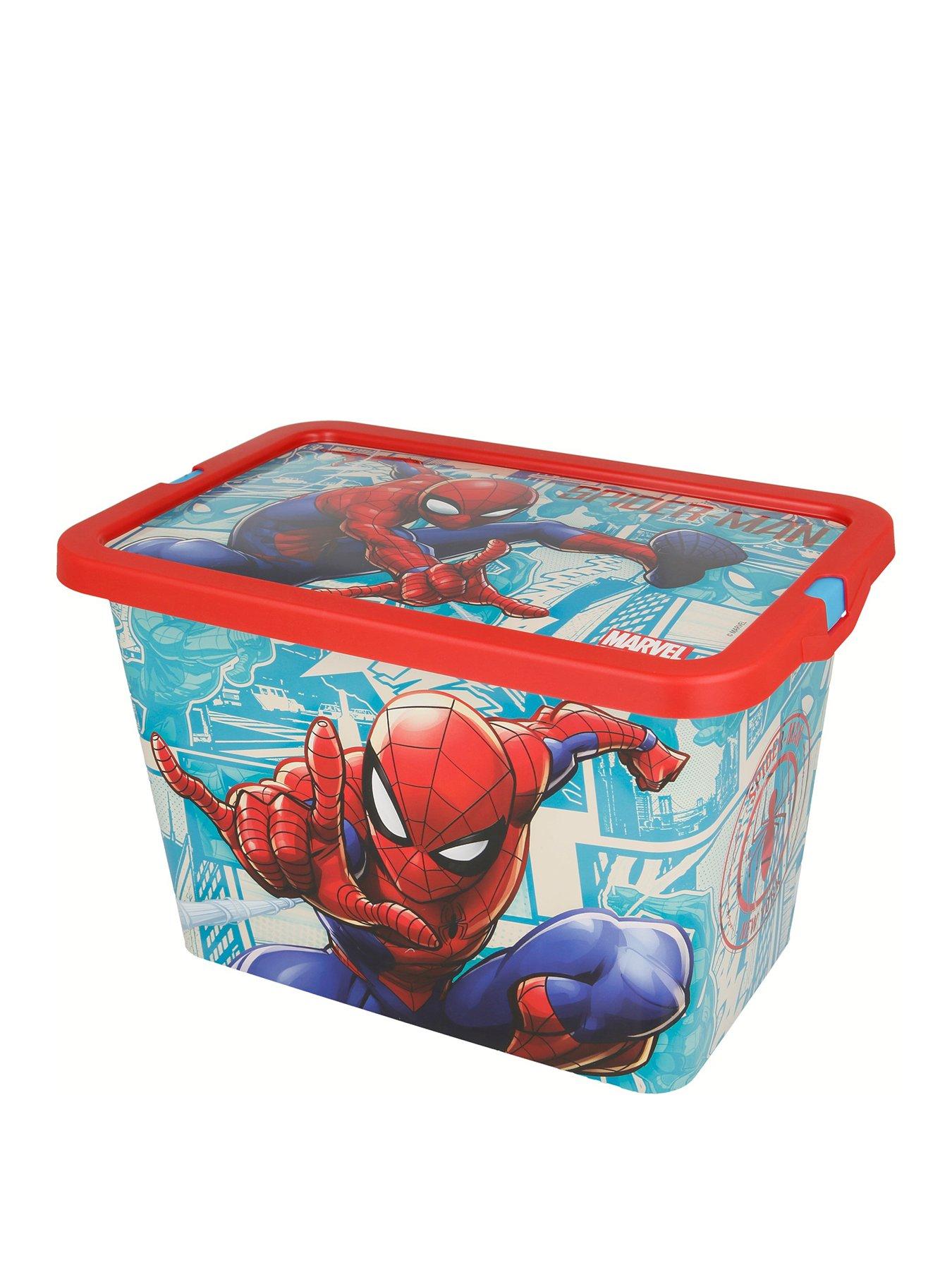 Product photograph of Spiderman 7-litre Storage Click Box from very.co.uk