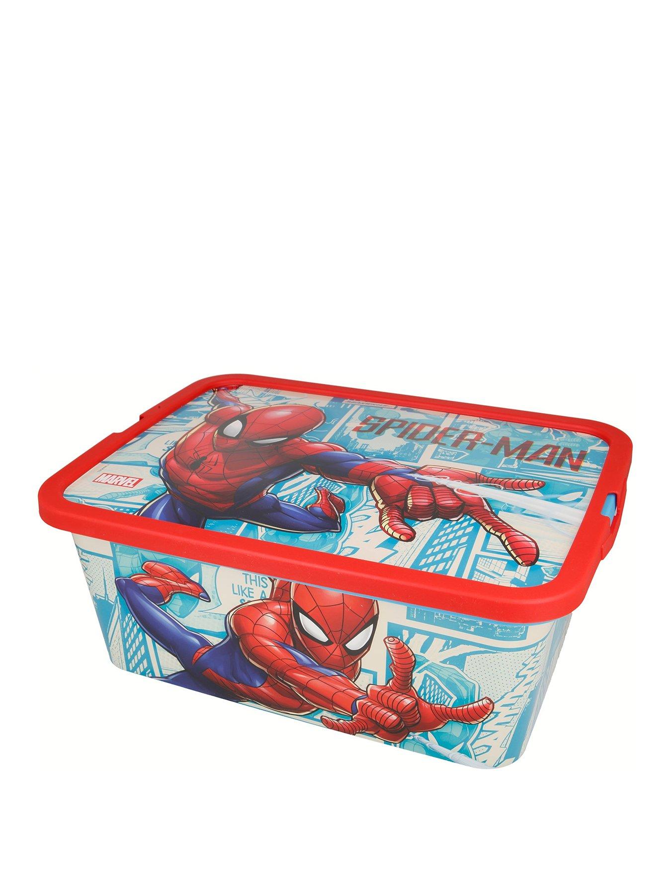 Product photograph of Spiderman 13-litre Storage Click Box from very.co.uk