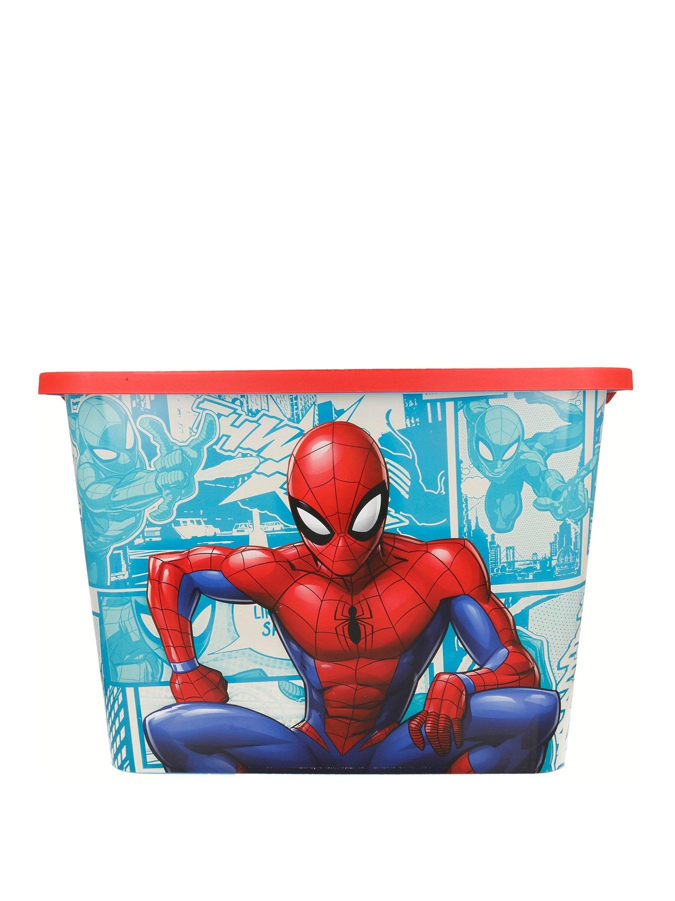 Product photograph of Spiderman 23-litre Storage Click Box from very.co.uk