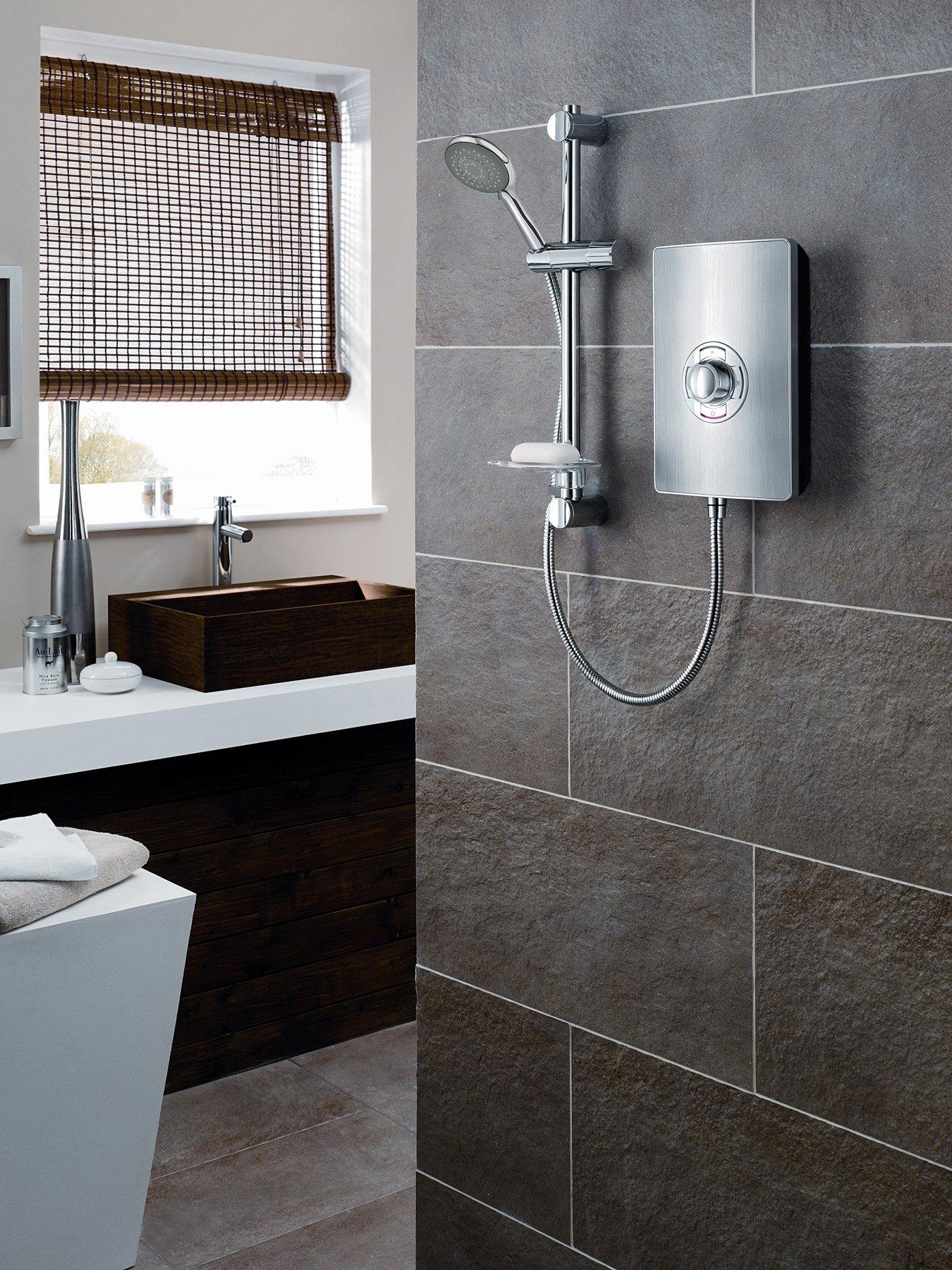Triton Collection II 9.5kW Electric Shower - Brushed Steel