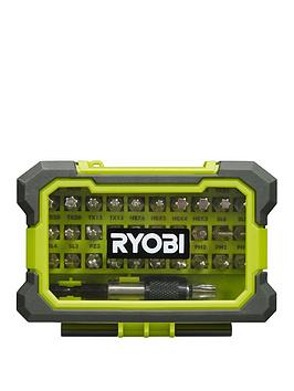 Product photograph of Ryobi Rak32msd 32-piece Screwdriver Bits Amp Accessory Set from very.co.uk