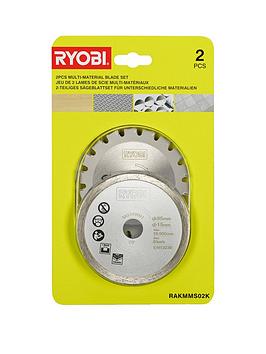 Product photograph of Ryobi Rakmms02k Multi Material Saw Blade Set 2-pieces from very.co.uk