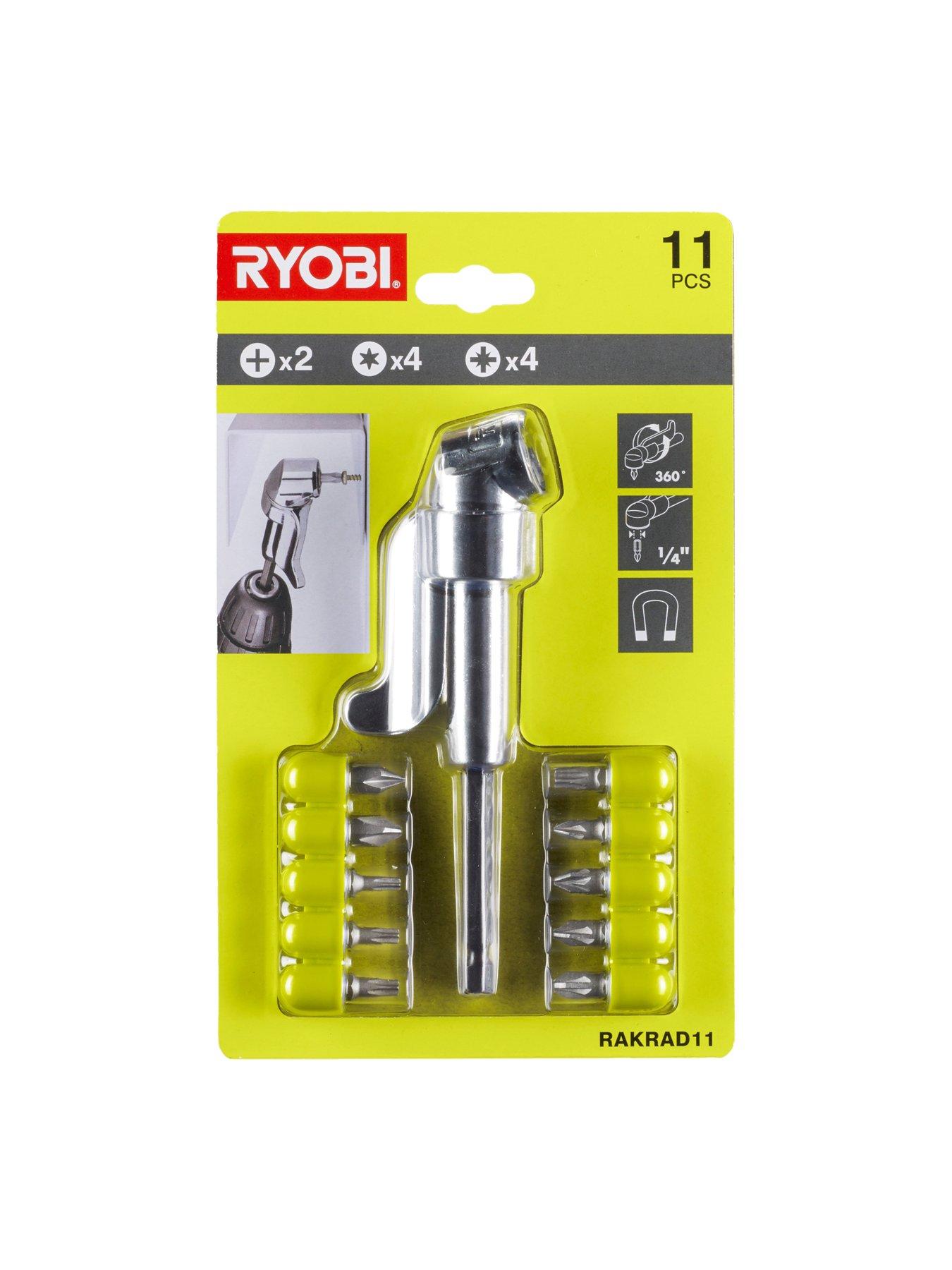 RYOBI RAKRAD11 Right Angle Drill Adapter and Screwdriver Bit Set