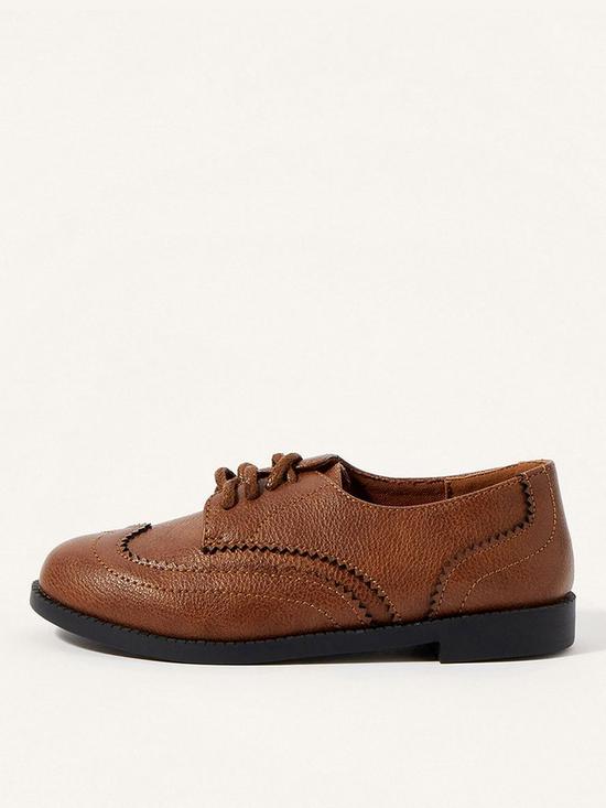 front image of monsoon-boys-brogues-brown