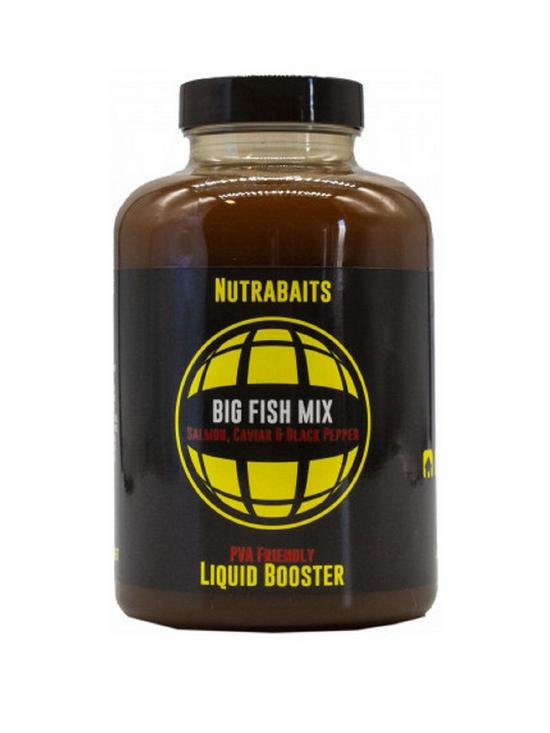 front image of nutrabait-liquid-booster-big-fish-mix-salmon-caviar-amp-black-pepper