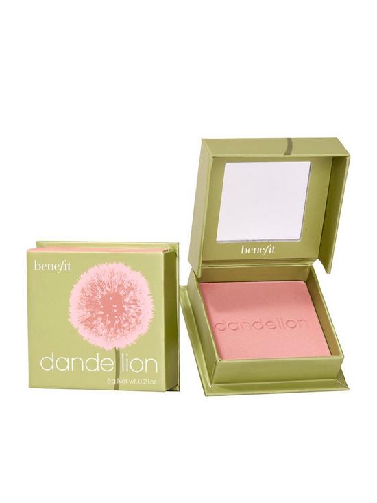 front image of benefit-wanderful-world-blushes-dandelion-baby-pink-blusher-amp-brightening-finishing-face-powder