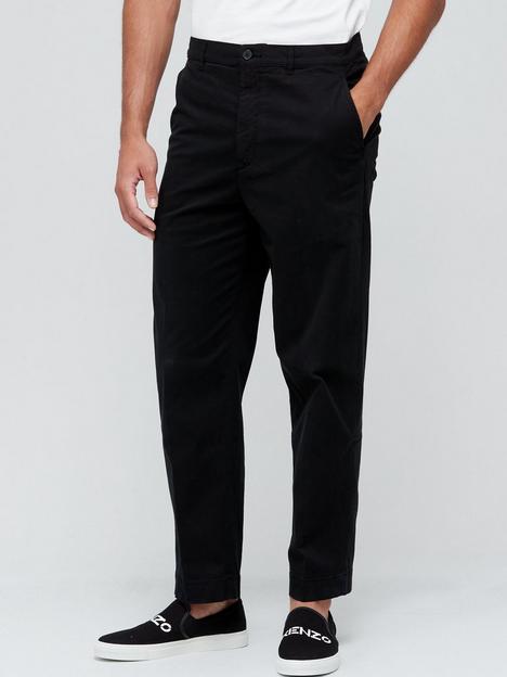 kenzo-tapered-logo-patch-trousers--nbspblack