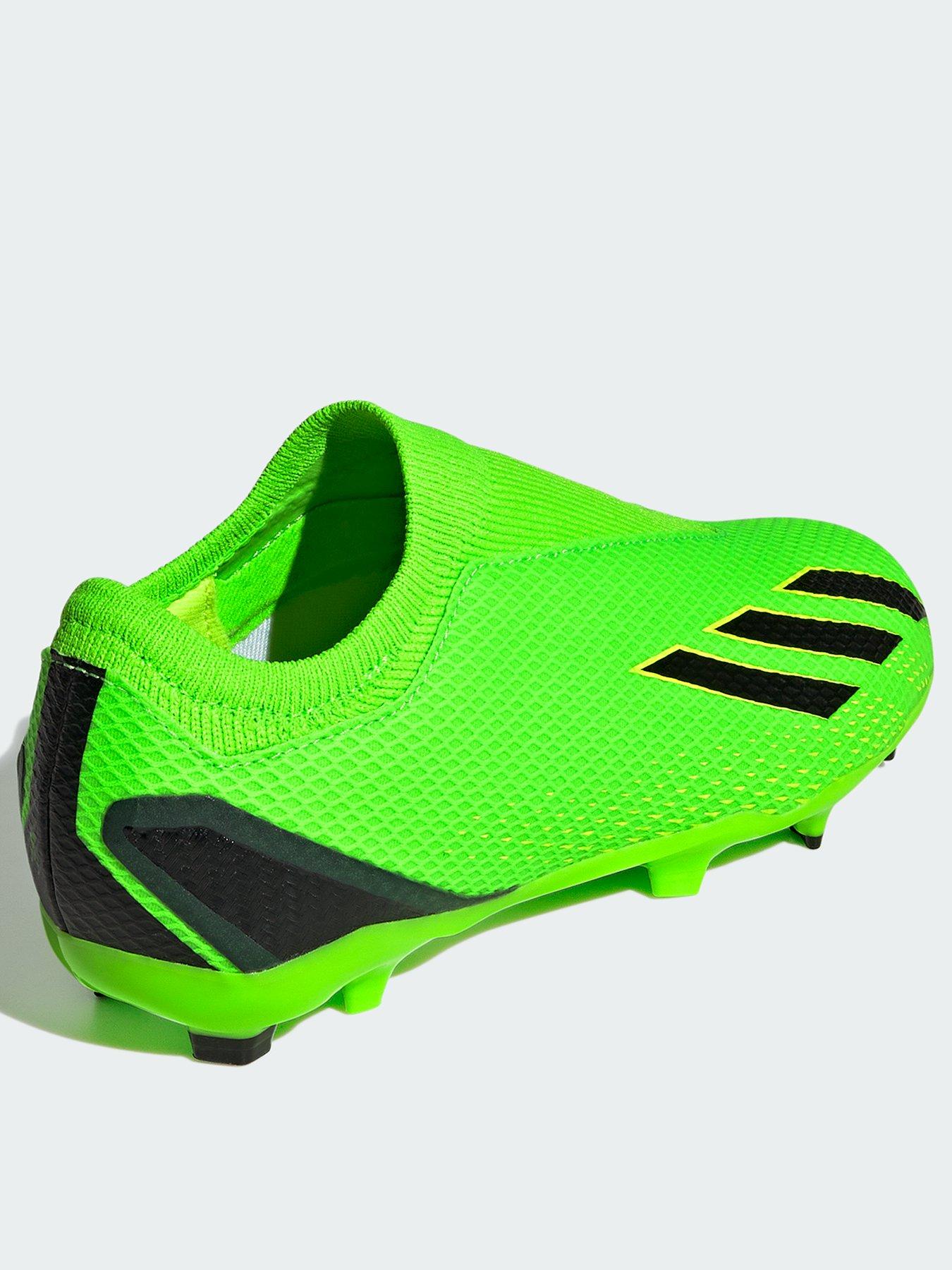 adidas Junior X Laceless Speed Form.3 Astro Turf Football Boots Green