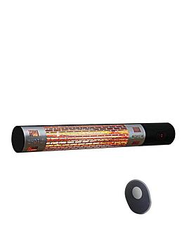 Product photograph of Outsunny Outdoor Wall-mounted Electric Halogen Heater With Remote Control 1500w from very.co.uk
