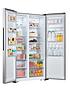  image of fridgemaster-ms91521ffs-91cm-widenbsptotal-no-frost-american-style-fridge-freezer-silver