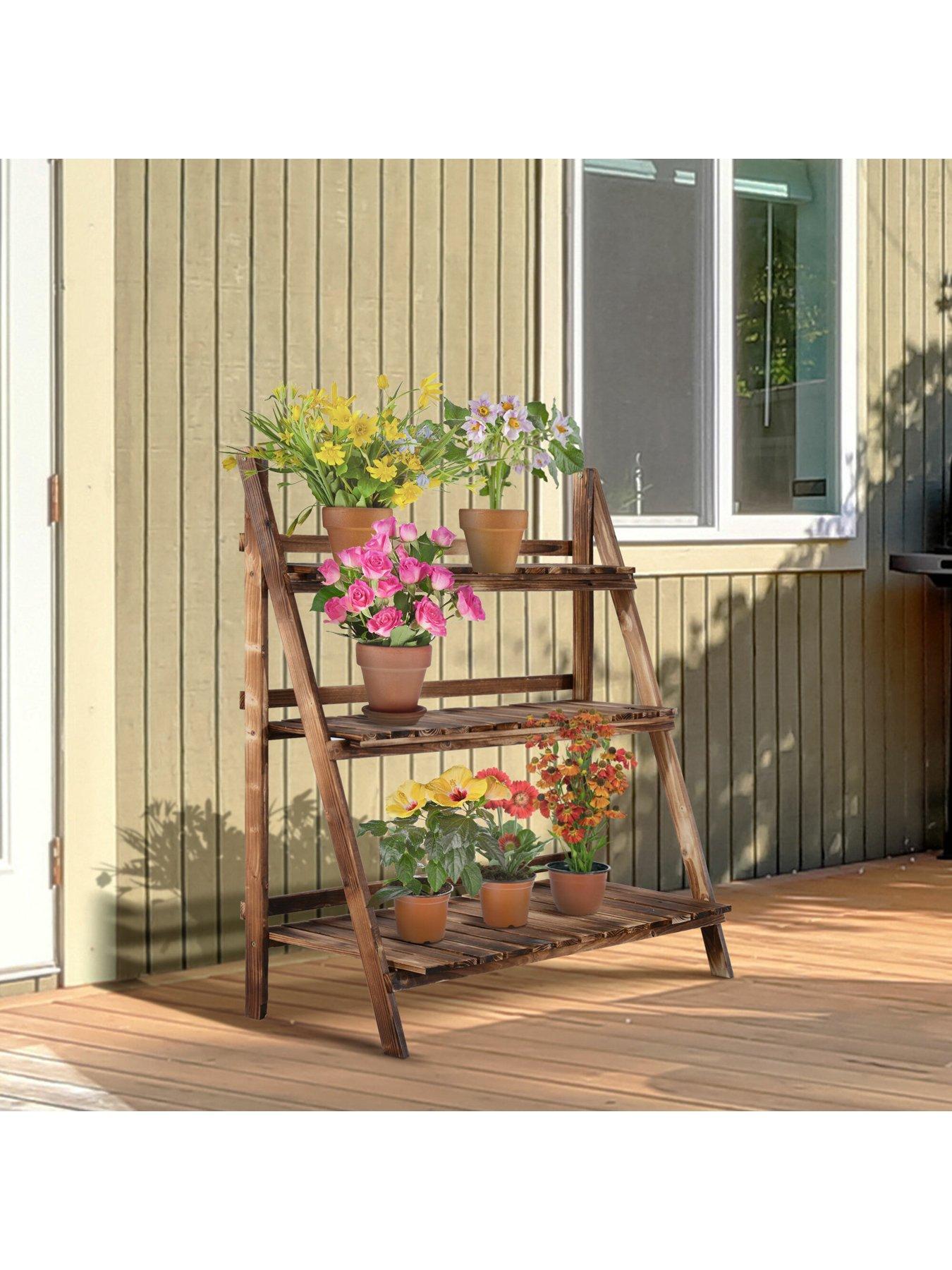 undefined Wooden Flower Stand 100Lx37Wx93Hcms