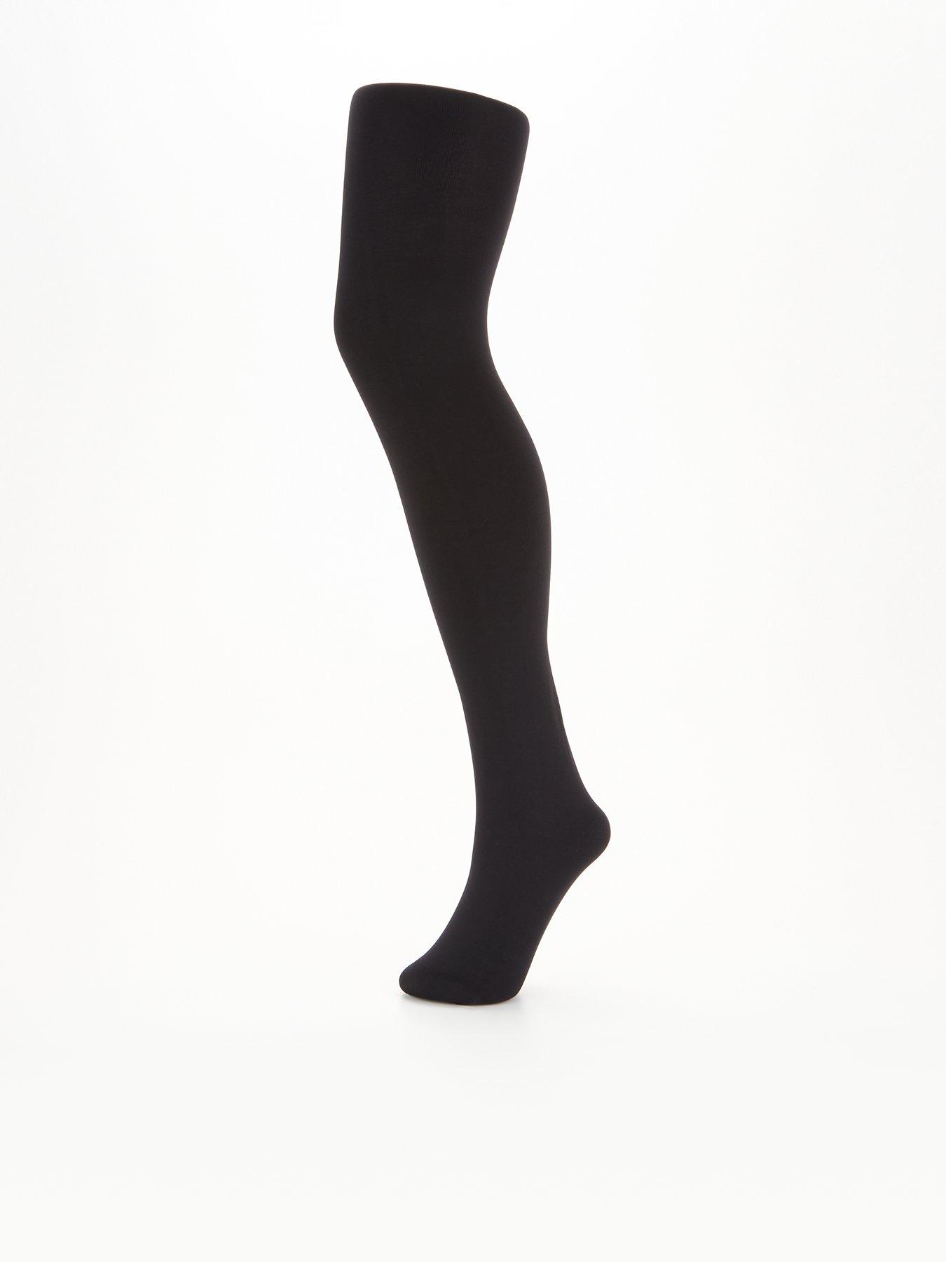 Pretty Polly 2 Pack 40 Denier Opaque Tights - Black