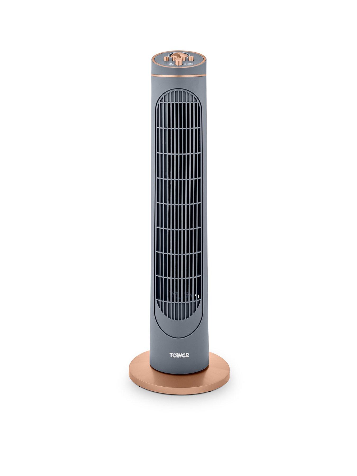 Product photograph of Tower Cavaletto 29 Inch Tower Fan - Grey from very.co.uk