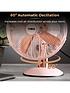  image of tower-cavaletto-12-inchnbspmetal-desk-fan-baby-pinknbspnbsprose-gold