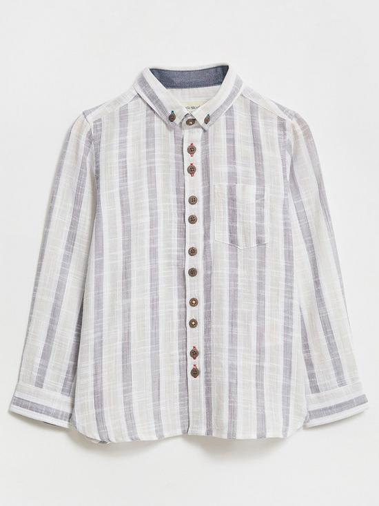 front image of white-stuff-boys-striped-long-sleeve-shirt-natural