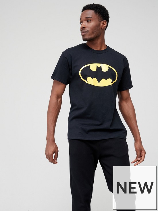front image of very-man-batmannbspt-shirt-black