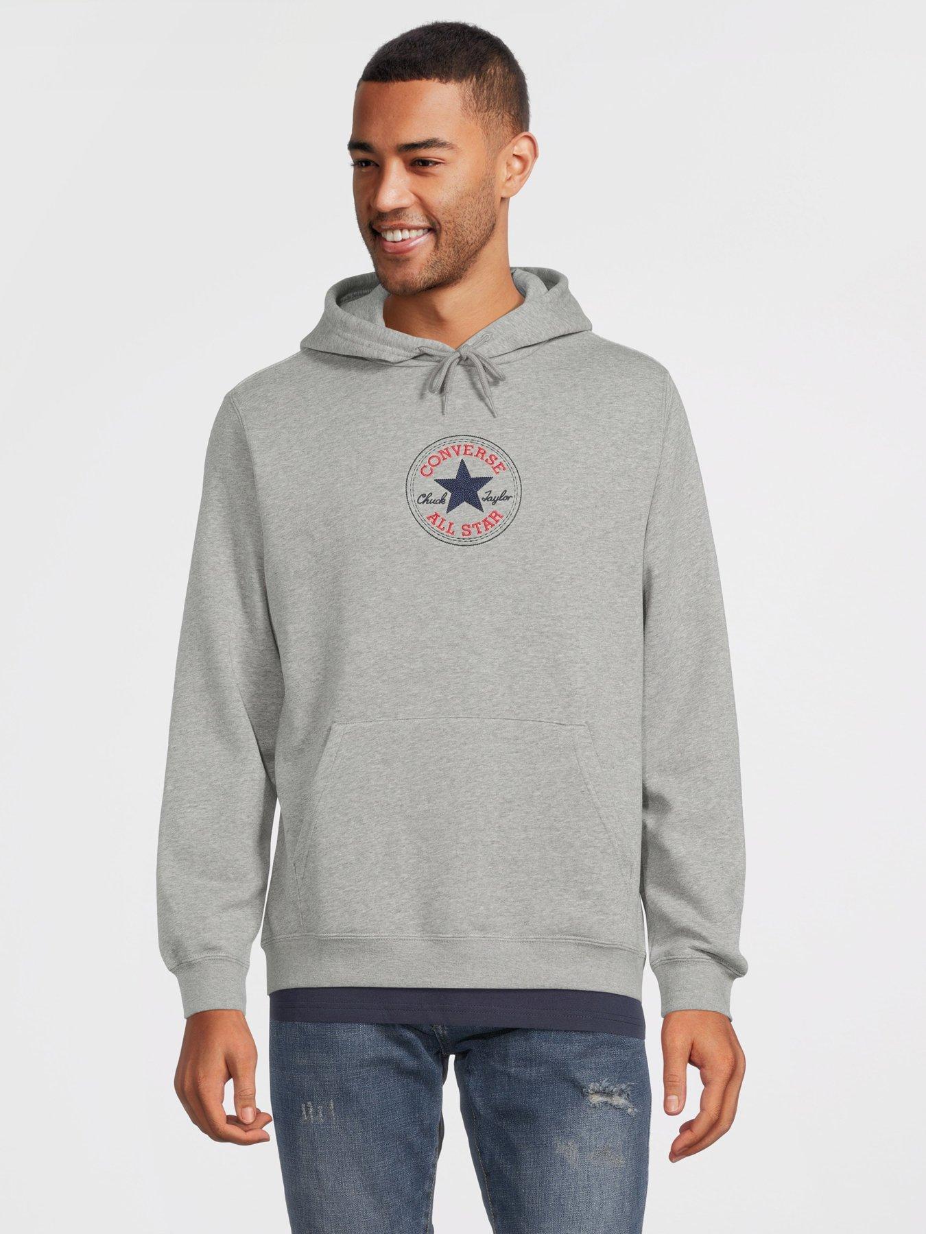 Converse Chuck Taylor Patch Pullover Hoodie Light Grey Heather