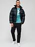  image of converse-star-chevron-left-chest-patch-pocket-padded-jacket-blacknbsp