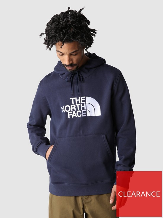 front image of the-north-face-mens-drew-peak-pullover-hoodie-blue