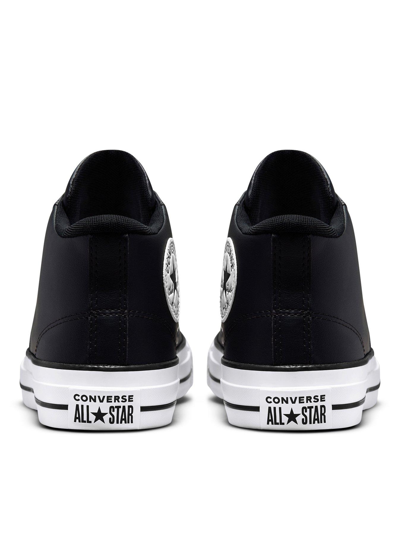 Converse Chuck Taylor All Star Malden Street Faux Leather Mid - Black ...