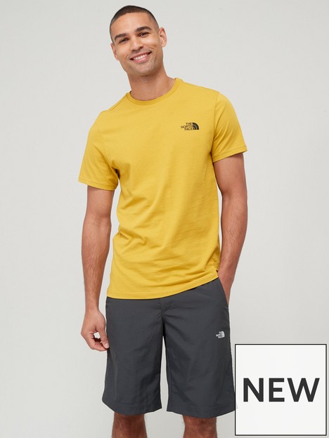 the-north-face-short-sleevenbspsimple-dome-tee-yellow