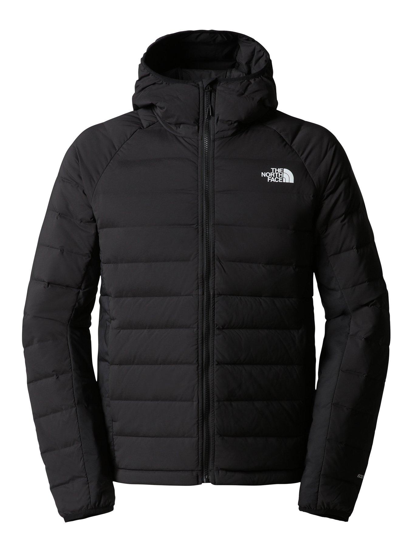 North face stretch down hoodie online black