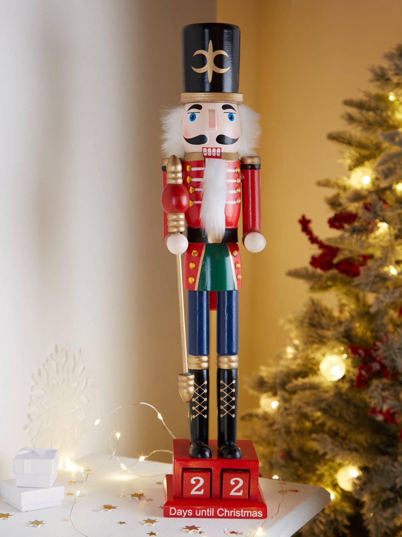 Three Kings Standing Wooden Nutcracker Advent Calendar Countdown