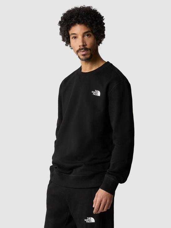 front image of the-north-face-mens-simple-dome-crew-black