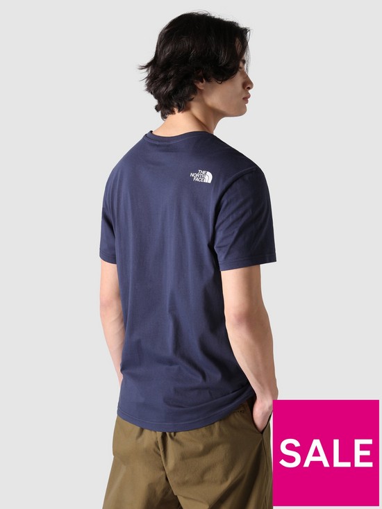 stillFront image of the-north-face-mens-ss-simple-dome-tee-blue