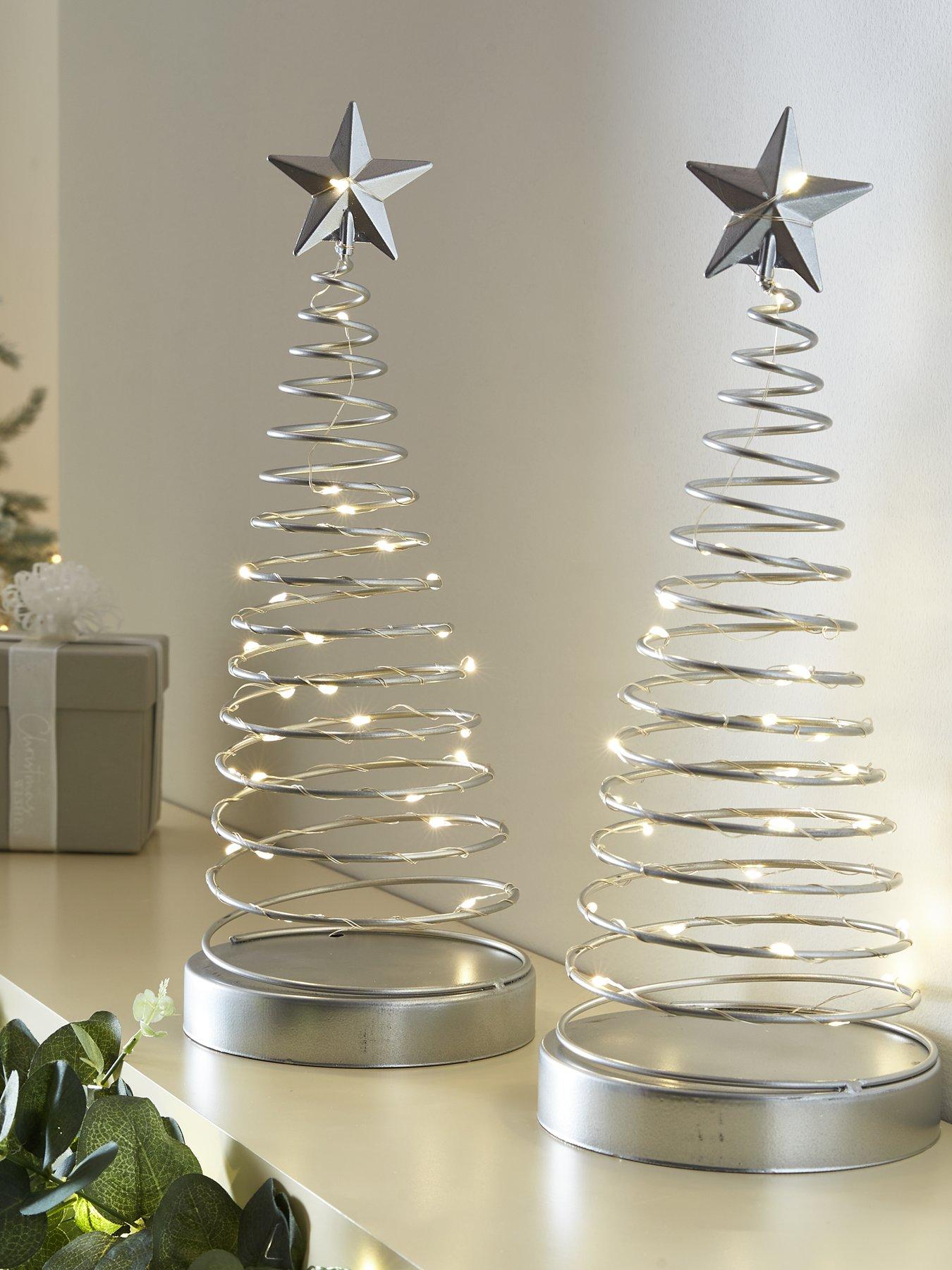 Product photograph of Three Kings 2 Pack Spiralite Christmas Tree Room Lights from very.co.uk