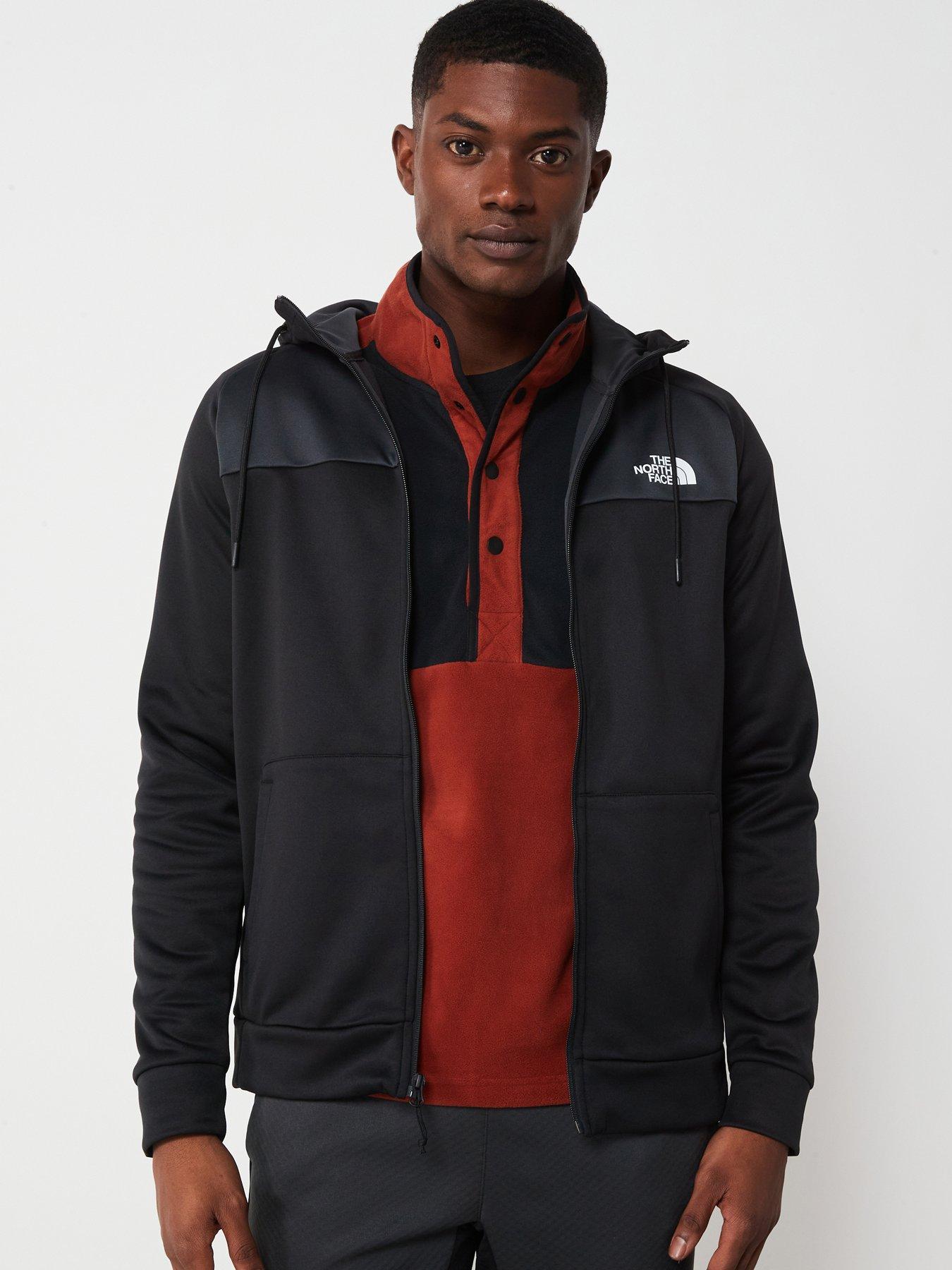 Black red north outlet face hoodie