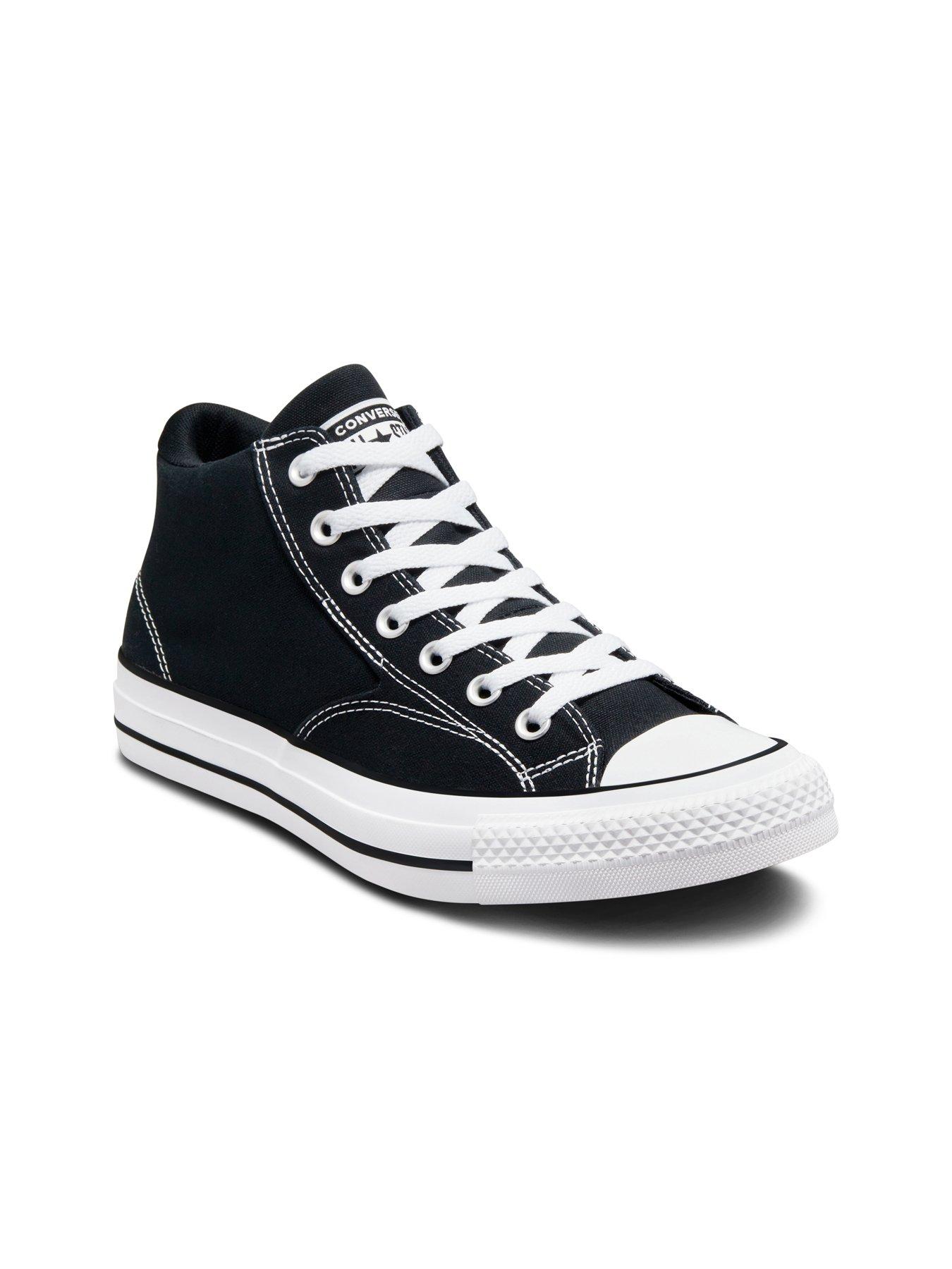 Converse Mens Malden Street Mid Trainers Black White Very