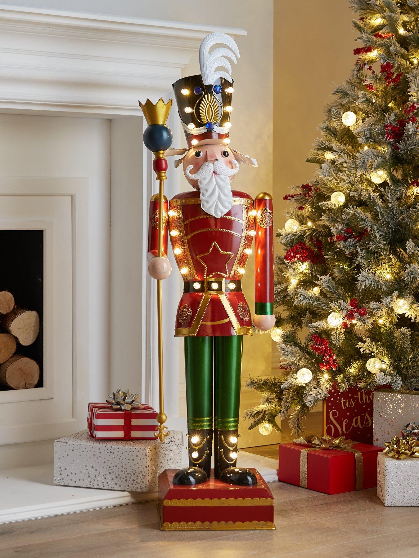 Three Kings 120 cm Lit Giant Christmas Nutcracker - Traditional