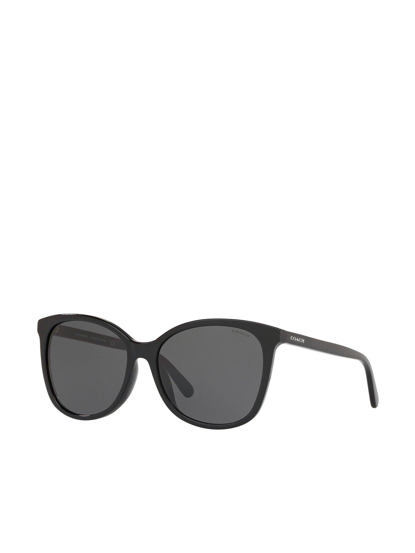 COACH HC8271U Butterfly Dark Lens Sunglasses - Black