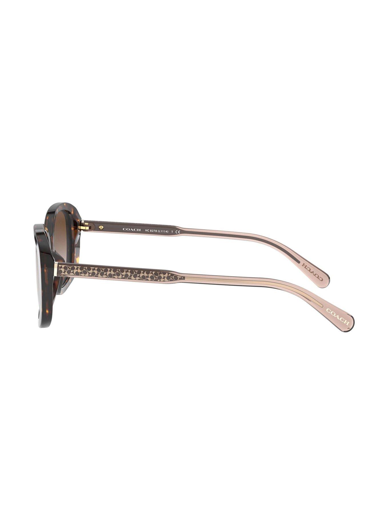 Image 3 of 4 of COACH Dark Tortoise Rectangle Sunglasses