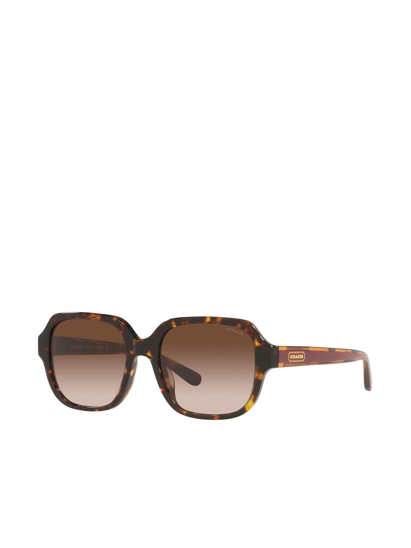 Coach Dark Tortoise Rectangle Sunglasses Uk