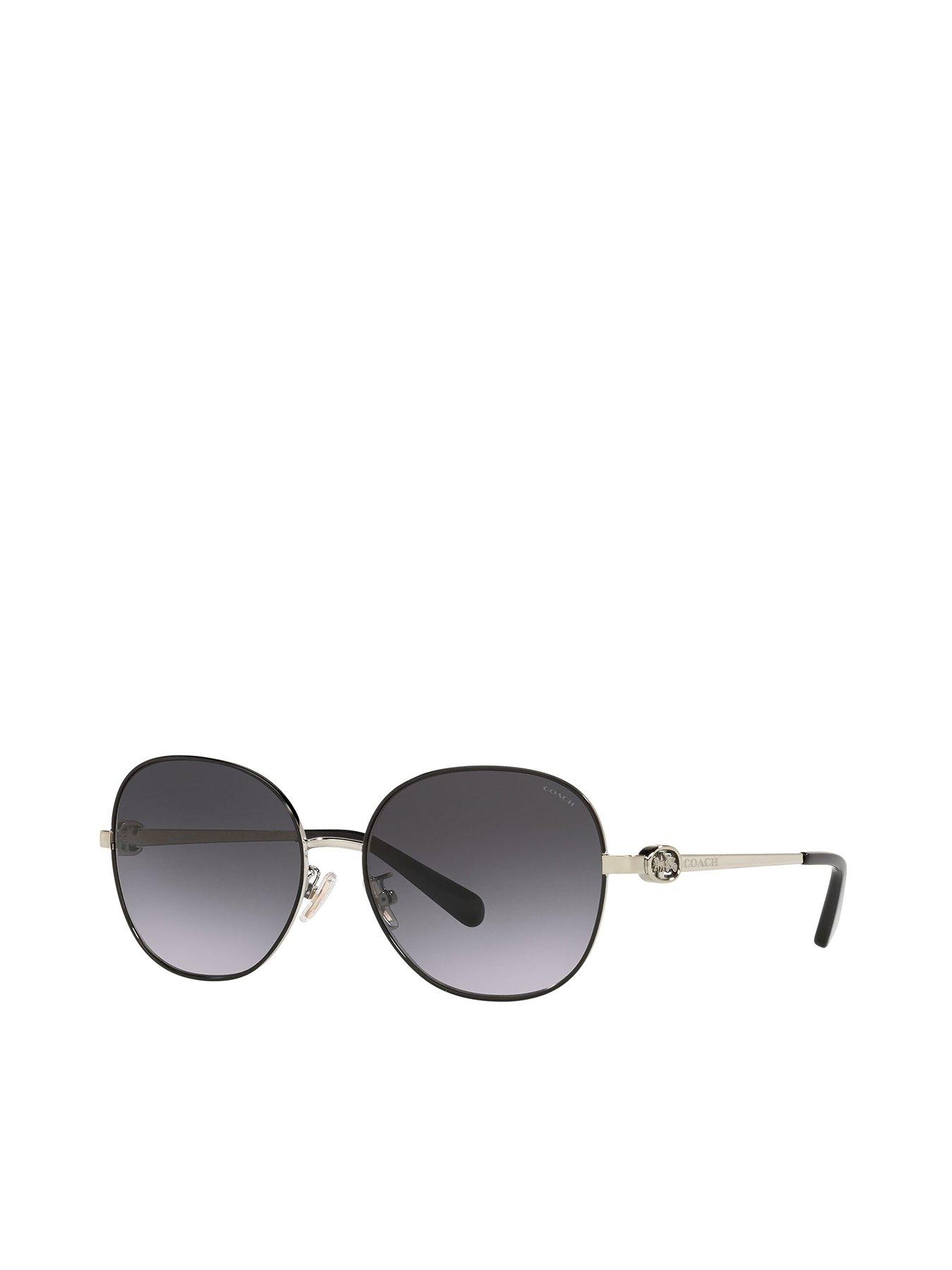 Light Gold Round Sunglasses