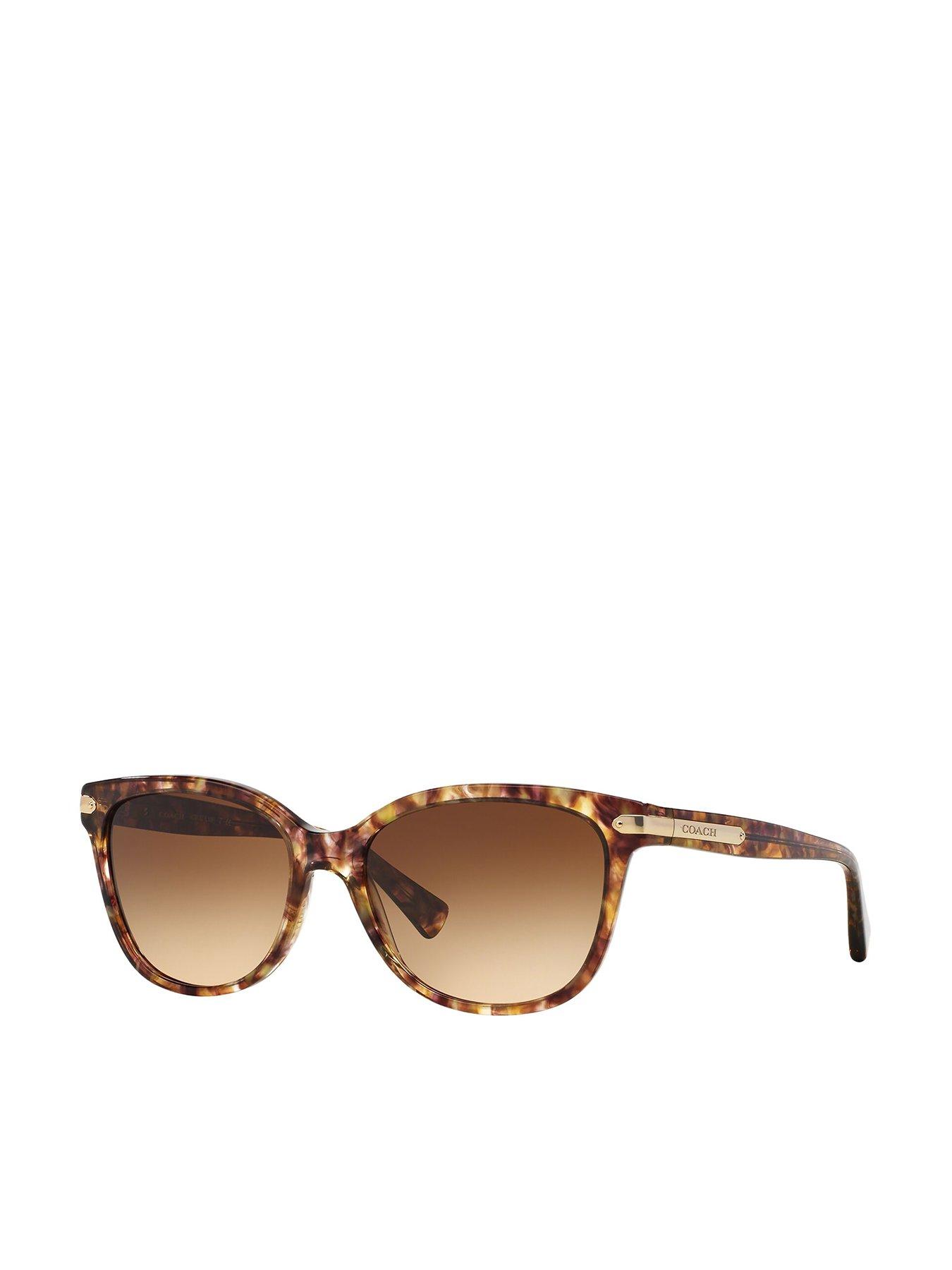 COACH Light Brown Cat Eye Sunglasses