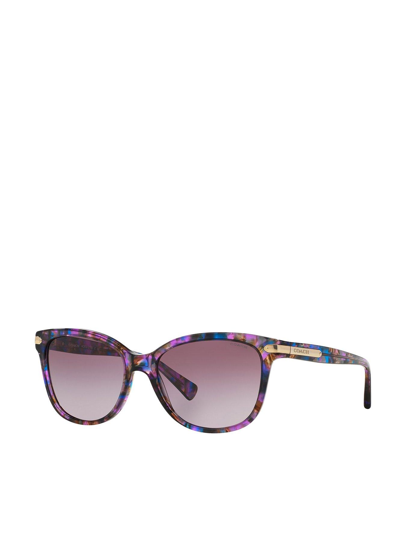 COACH Purple Confetti Cat Eye Sunglasses