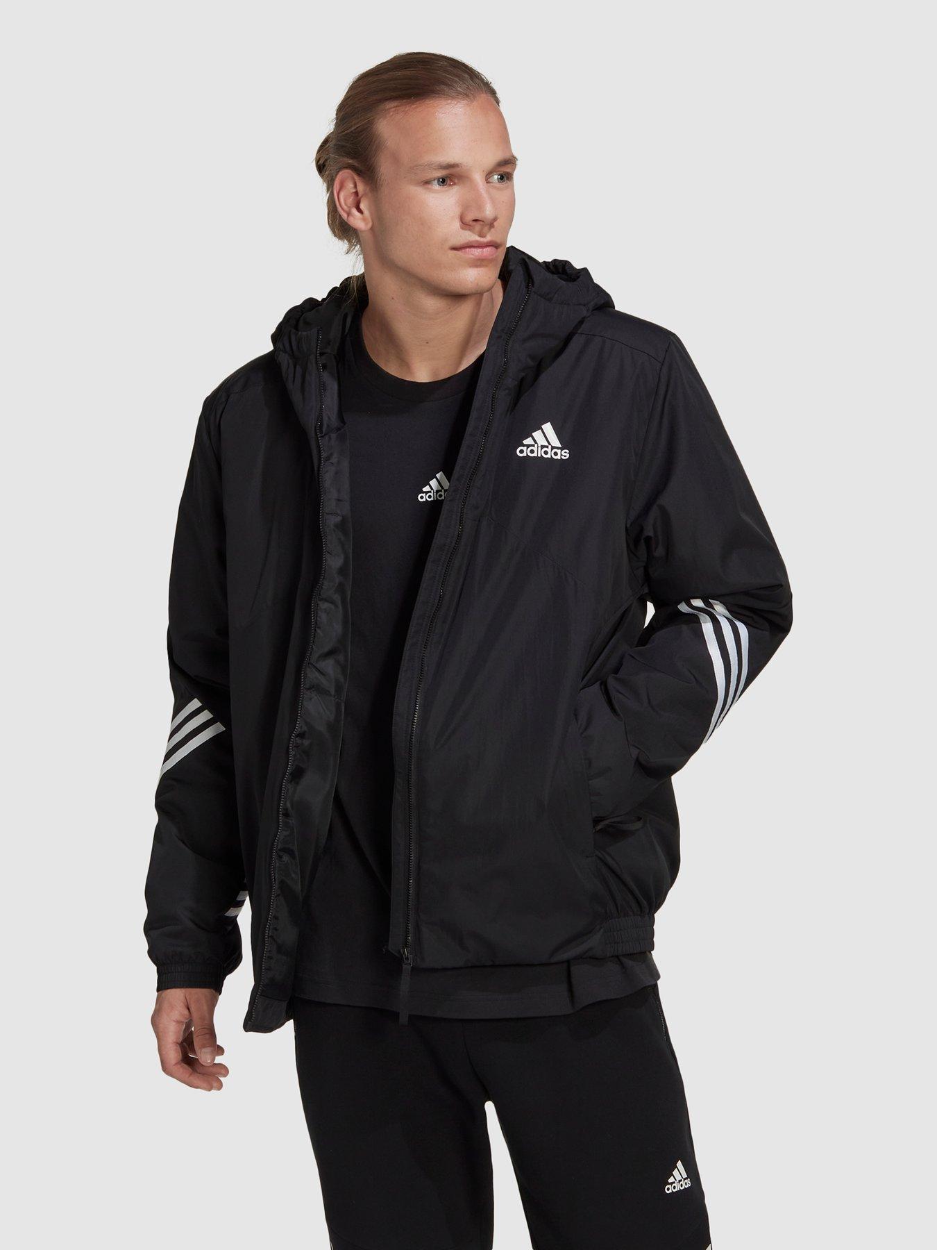 Mens adidas jacket with logo on back sale